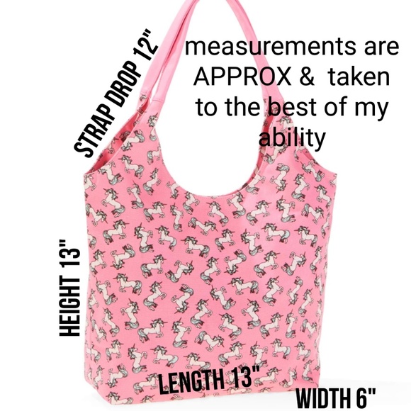 Unicorn or Unicat Hobo Bag  / Carry All Tote - Picture 4 of 4